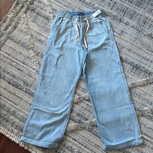 GAP drawstring high rise wide leg jeans